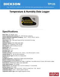 Thumbnail of document Data Sheet - TP Temperature & Humidity Data Logger